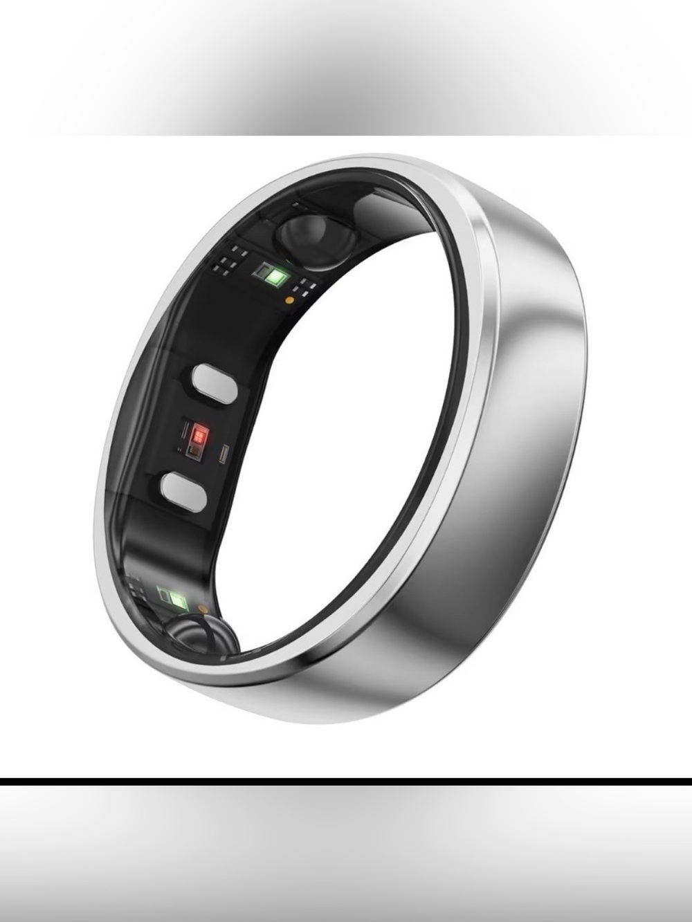 RingConn Gen 2 Smart Ring - Sleep Apnea Monitoring(Silver, Size 8)